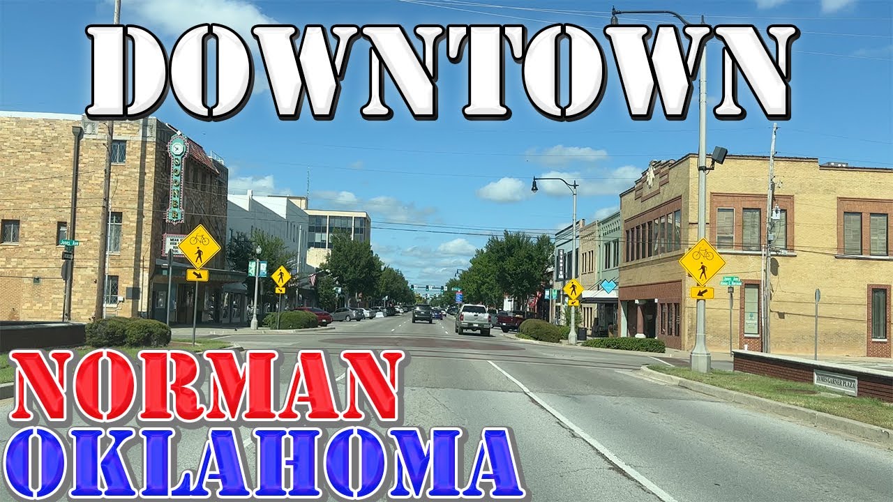 Norman - Oklahoma - 4K Downtown Drive