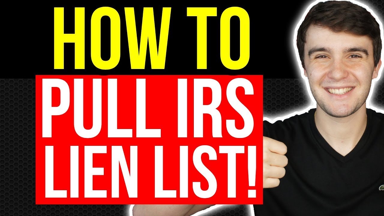 How to Pull IRS LIEN List ONLINE for FREE | Wholesaling Real Estate