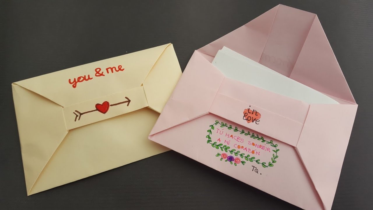⩥ Cómo hacer un 📩 SOBRE 📩 para carta | Origami PASO A PASO