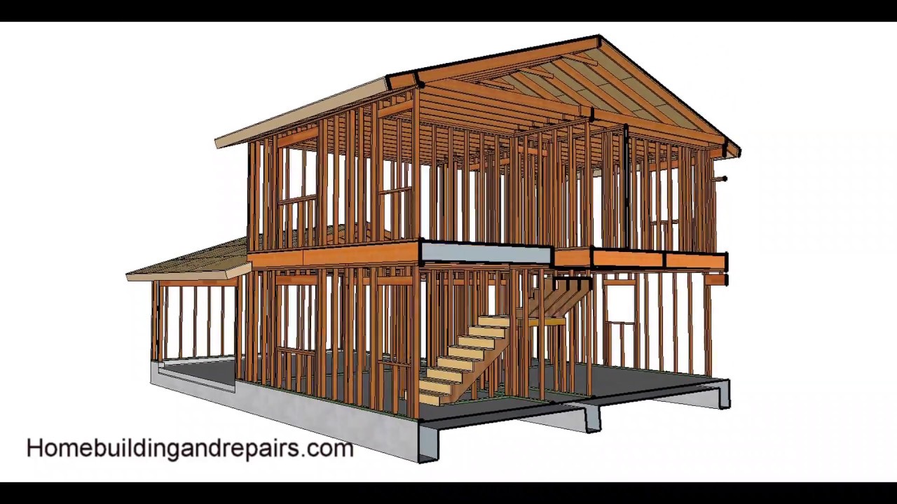 Two Story House Framing Part One - Gable Roof and Garage