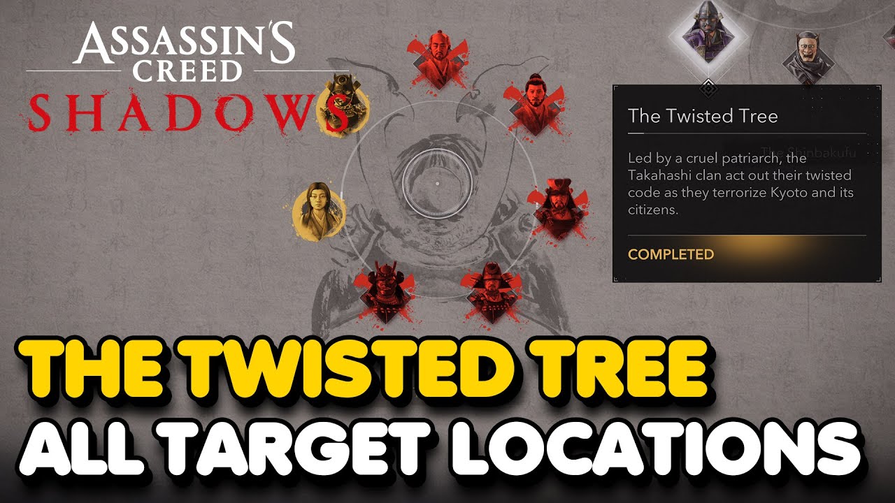 Assassin's Creed Shadows - All TWISTED TREE Member Locations Walkthrough