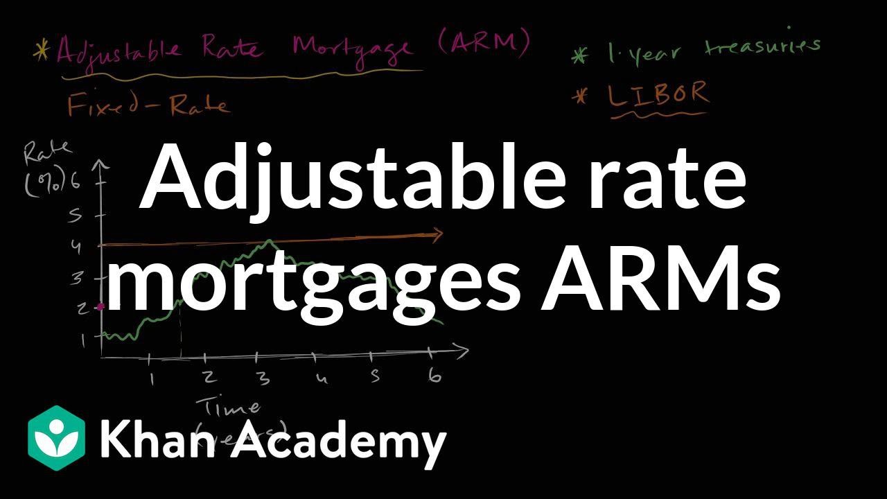 Adjustable rate mortgages ARMs | Housing | Finance & Capital Markets | Khan Academy