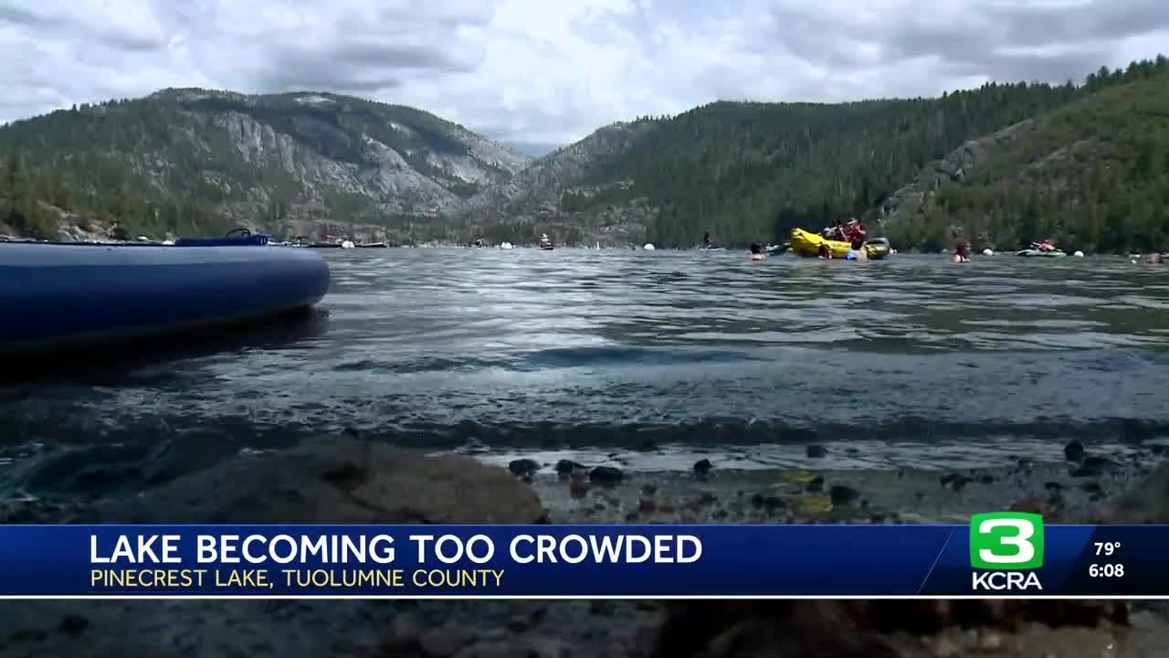 Crowds at Pinecrest Lake create parking and safety issues