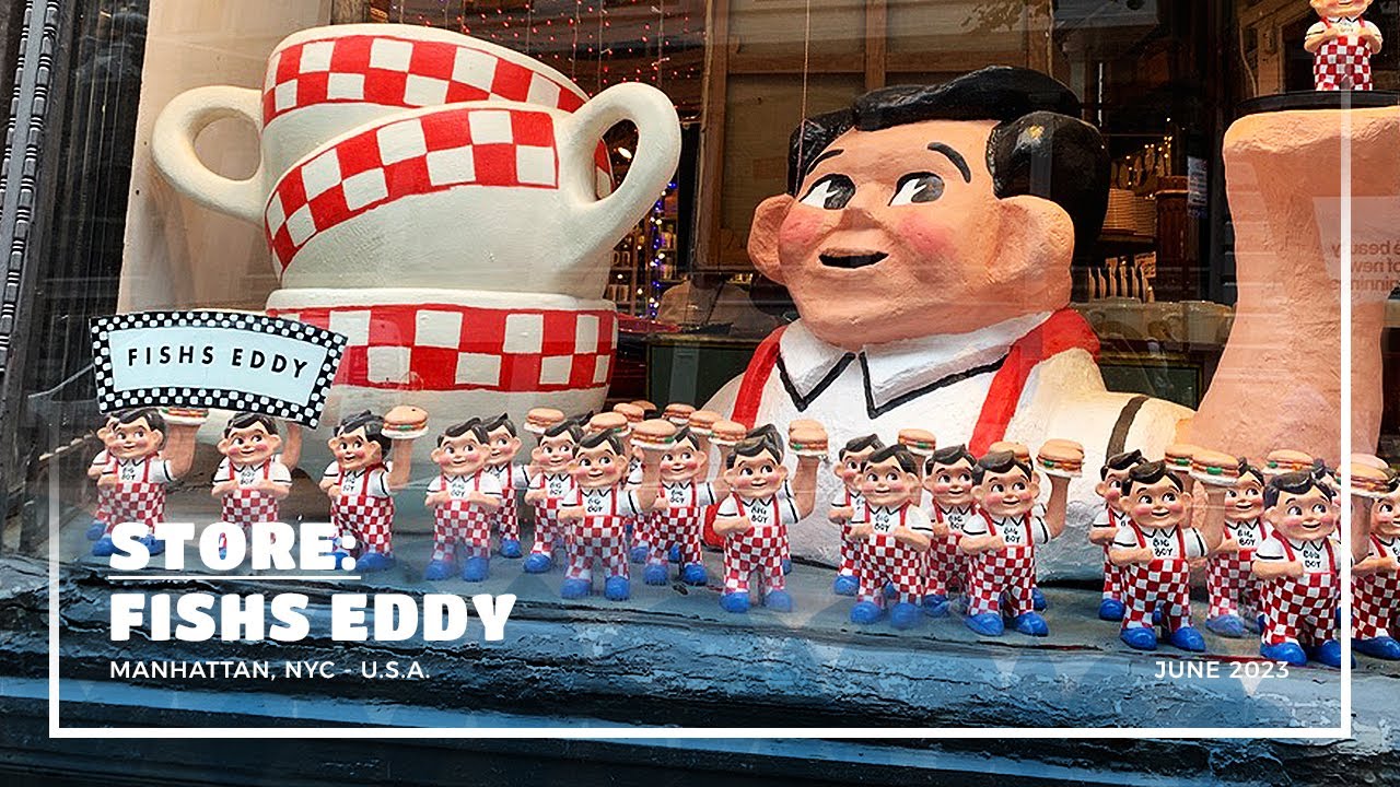 Walk through FISHS EDDY store on Broadway in the Flatiron District in Manhattan, NYC. New York #asmr