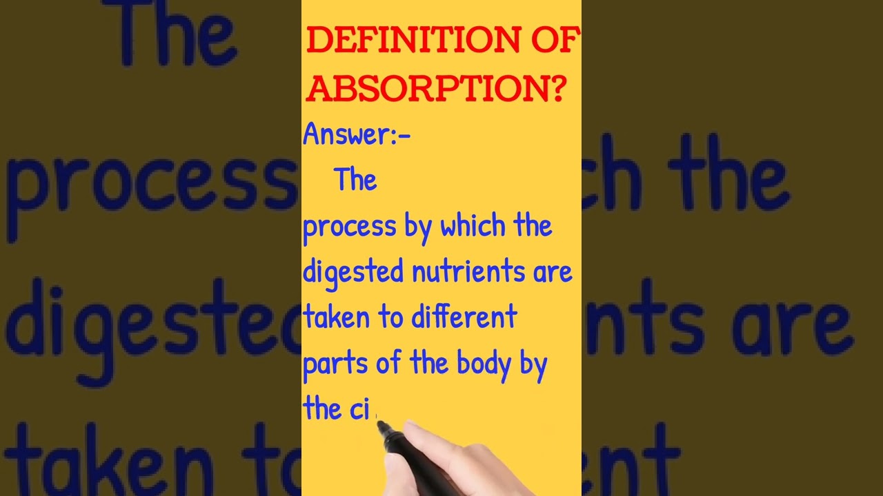 Definition of Absorption? /#shorts