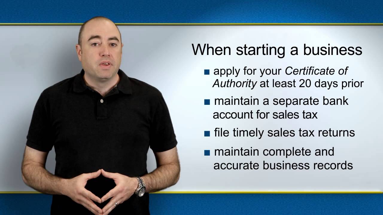 NYS Sales Tax Starting a Business