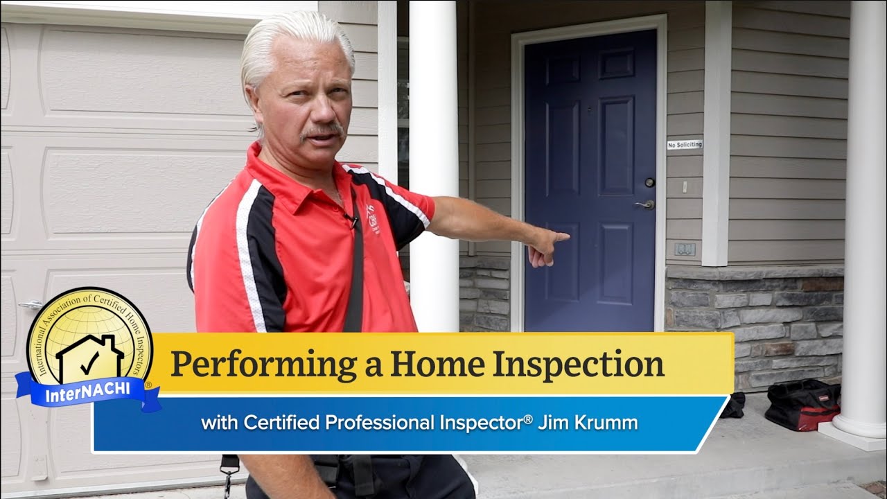 Performing a Home Inspection with InterNACHI® Certified Professional Inspector CPI® Jim Krumm.