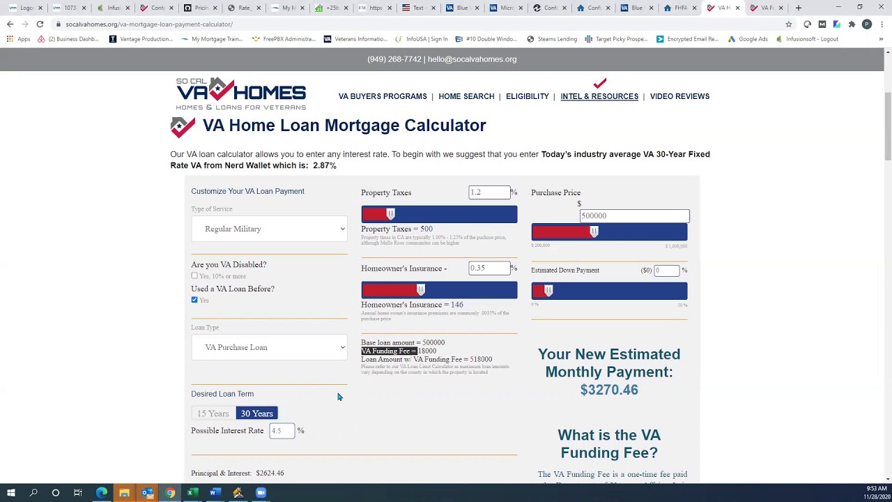 VA Home Loan Mortgage Calculator