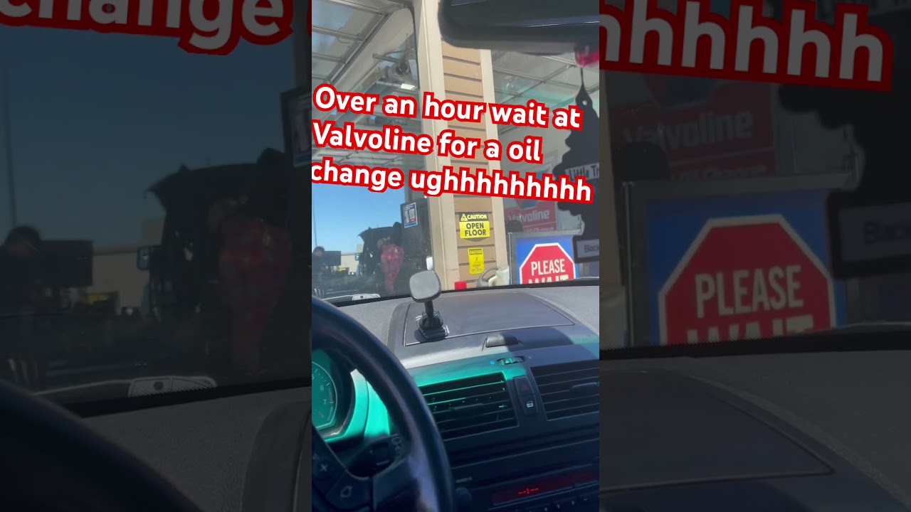 Over an hour wait for a oil change at #valvoline