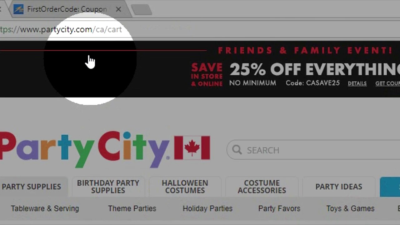 How to use Party City promo code
