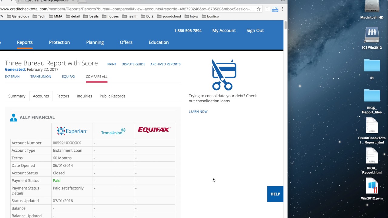 Credit Check Total - Import Demo - ReportClient.com