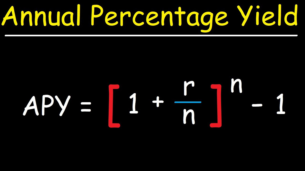 Annual Percentage Rate vs Annual Percentage Yield