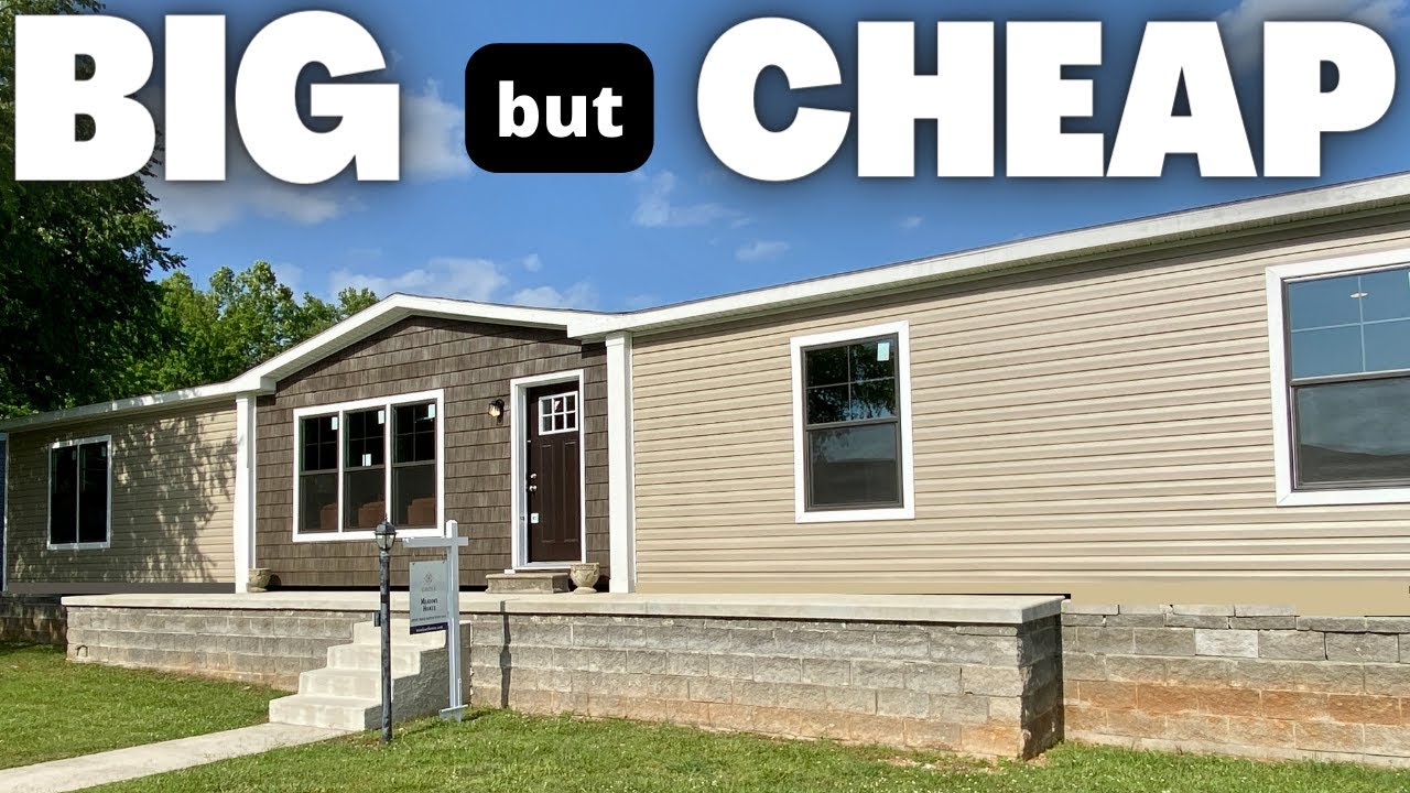 It's BIG but it's CHEAP! New double wide mobile home tour!