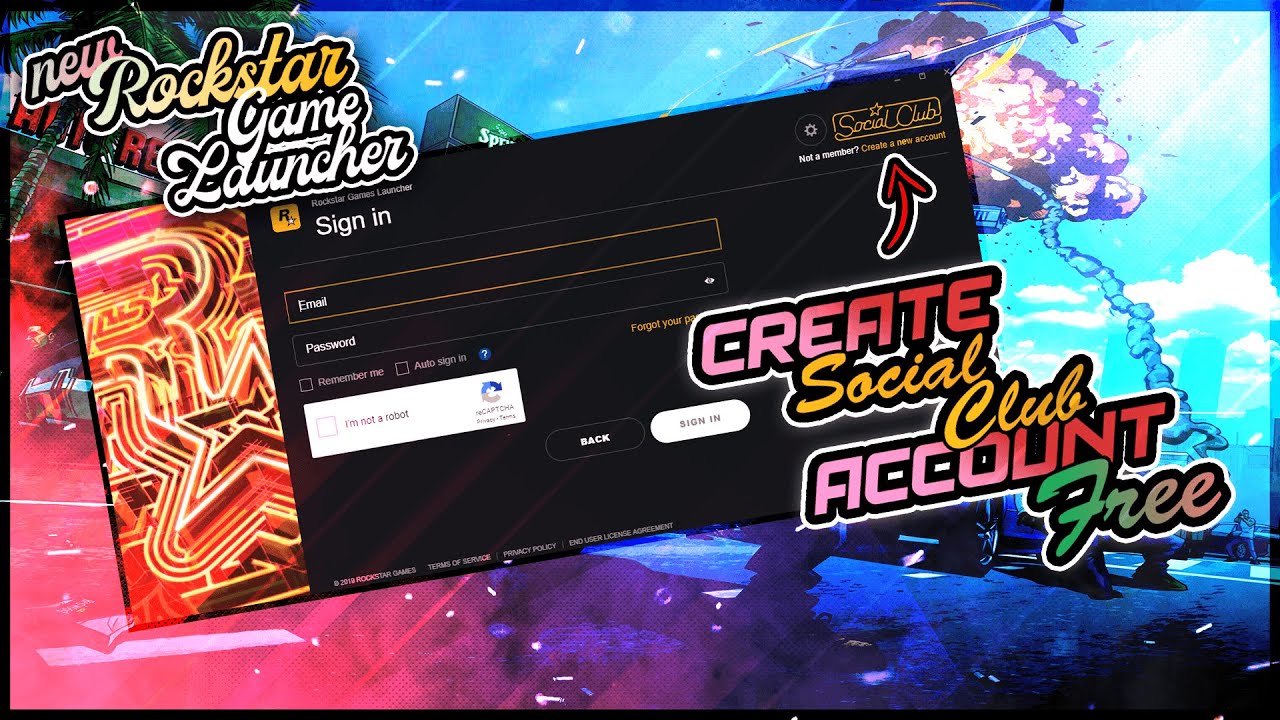 How to create a new account in Rockstar games launcher 2019