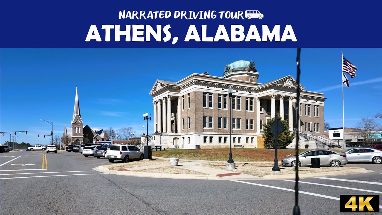🚗 Scenic Drive Through Athens, Alabama 🌳 | 4K Relaxing Road Trip Tour! 🌞