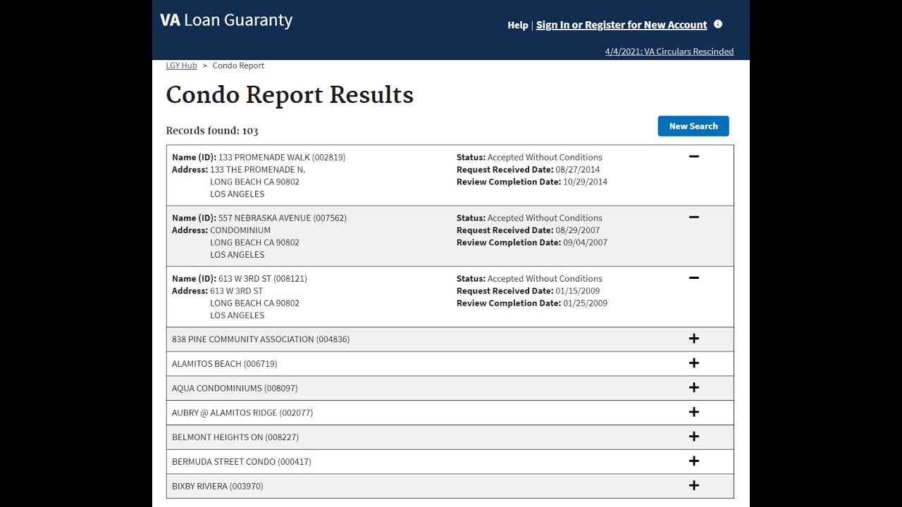 VA Approved Condo List