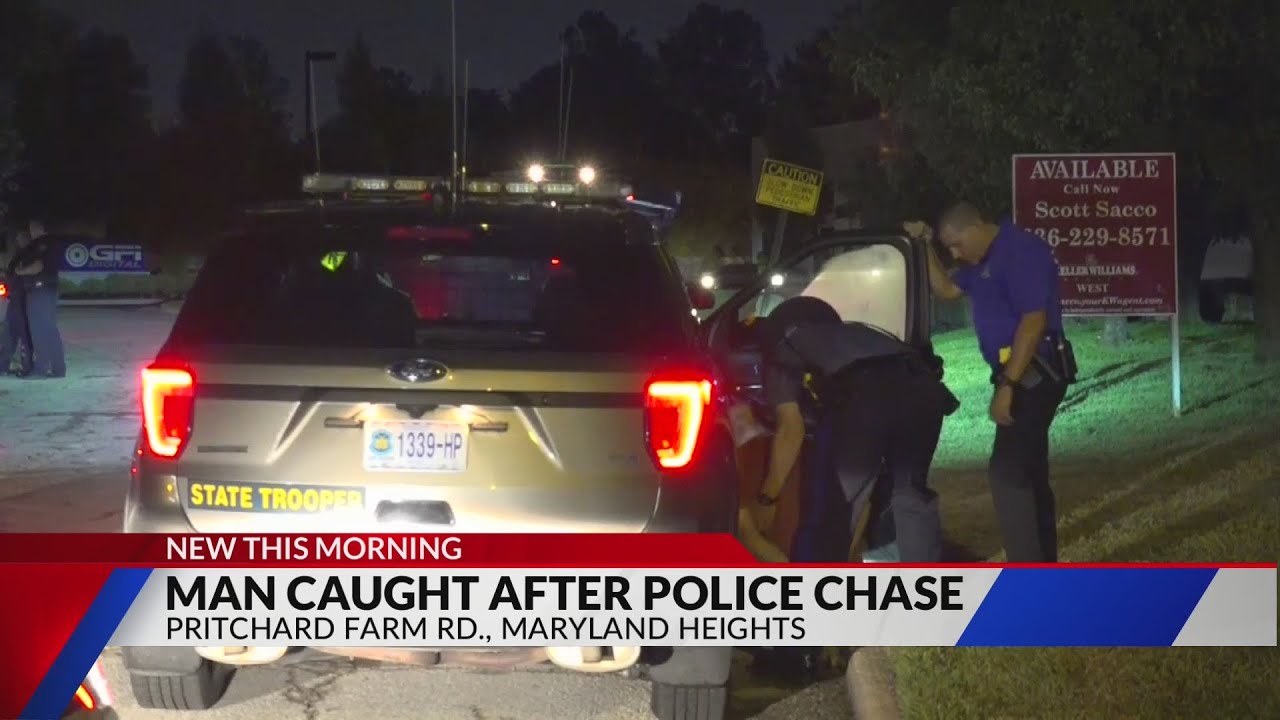 Man arrested after police chase ends in Maryland Heights