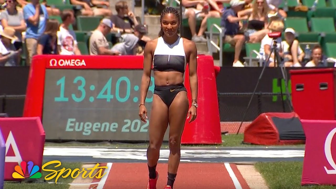 Tara Davis-Woodhall's CLUTCH FINAL JUMP seals Prefontaine women's long jump win | NBC Sports