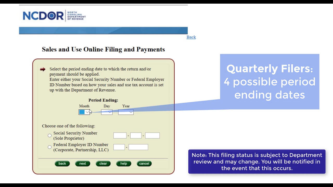 Online File & Pay - Sales and Use Tax Due in Multiple Counties in NC