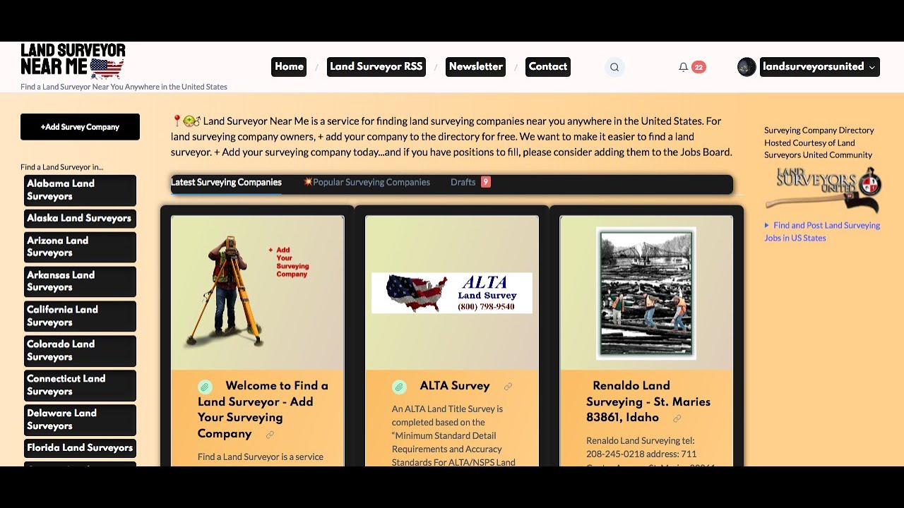 📍"Land Surveyors Near Me" Directory for Surveying Companies