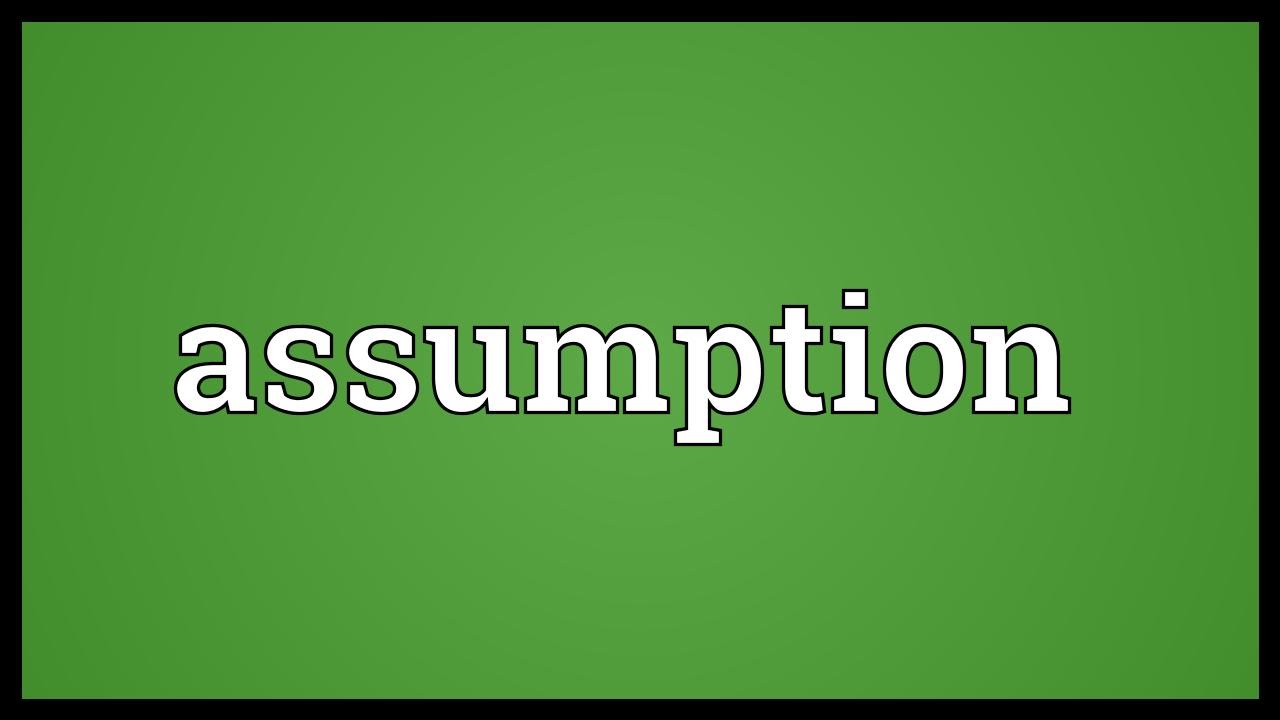 Assumption Meaning