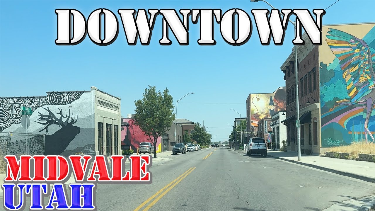 Midvale - Utah - 4K Downtown Drive