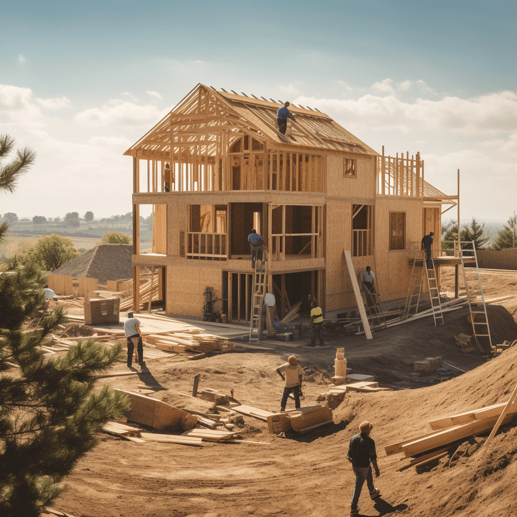 Loadedm Beautiful Home Under Construction Surrounded People Wor A0Aa7Ce1 96Fa 41Bb B498 623A5A4419B7 Construction Permits