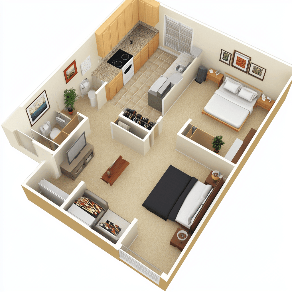 1 Bedroom Apartments Image 77916