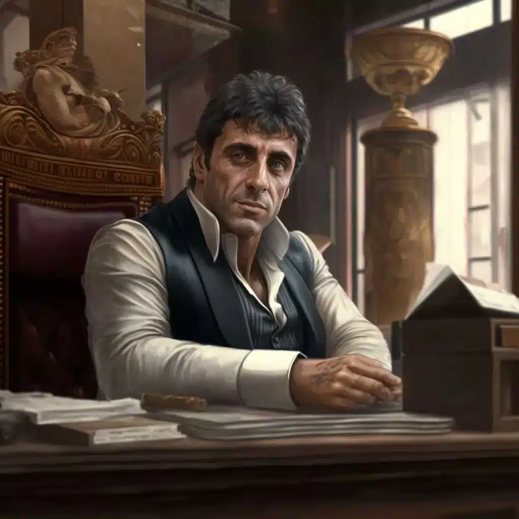 Tony Montana At A Bank Scareface Mansion