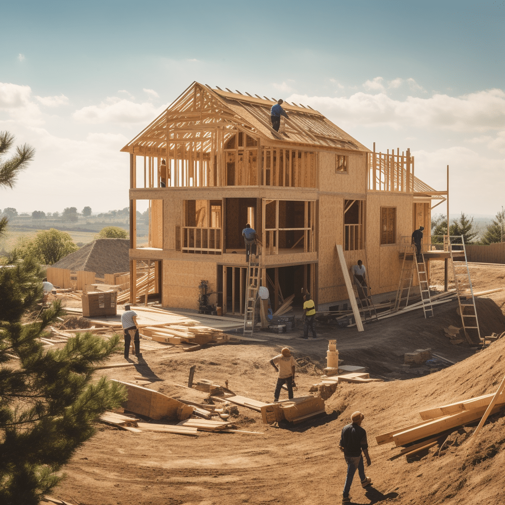Loadedm Beautiful Home Under Construction Surrounded People Wor A0Aa7Ce1 96Fa 41Bb B498 623A5A4419B7 Construction Permits