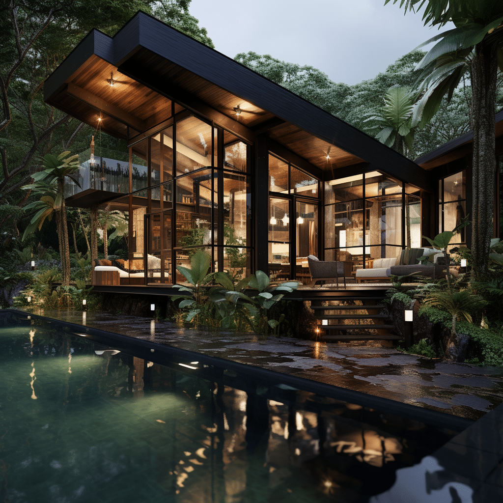 New 1 Beautiful Home In Tropical Forest 16888415597036029 Contemporary Style House