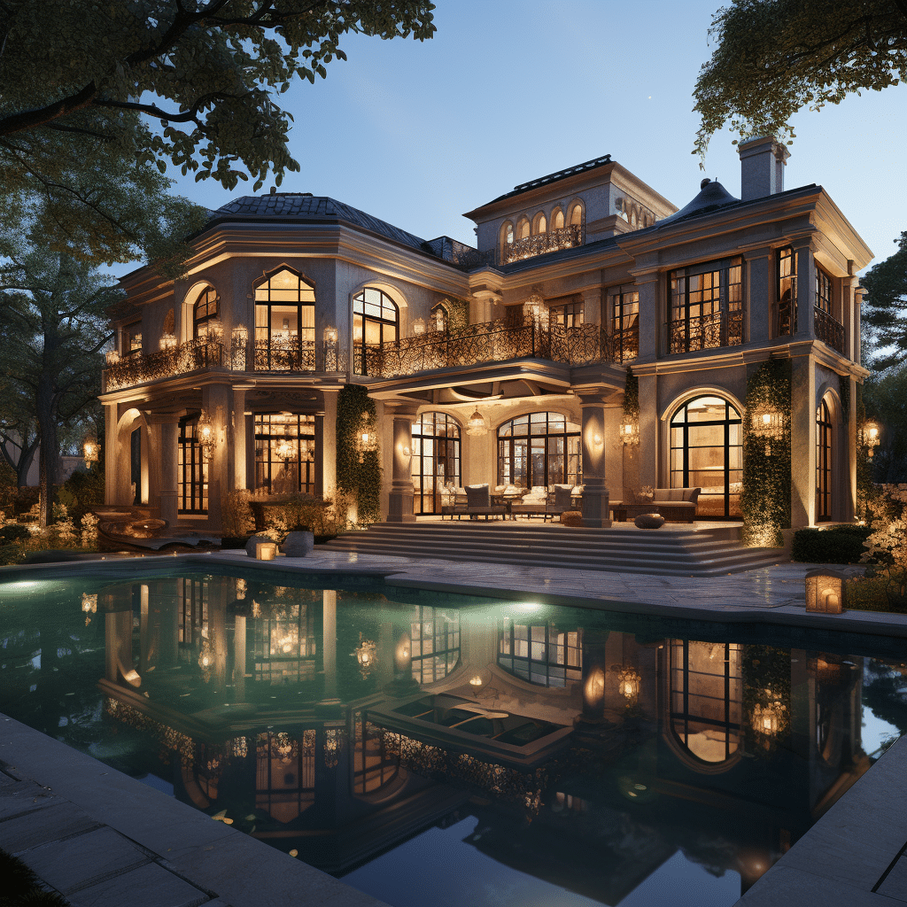 New 1 Beautiful Mansion Surrounded By A Pool 16888411375705073 Contemporary House