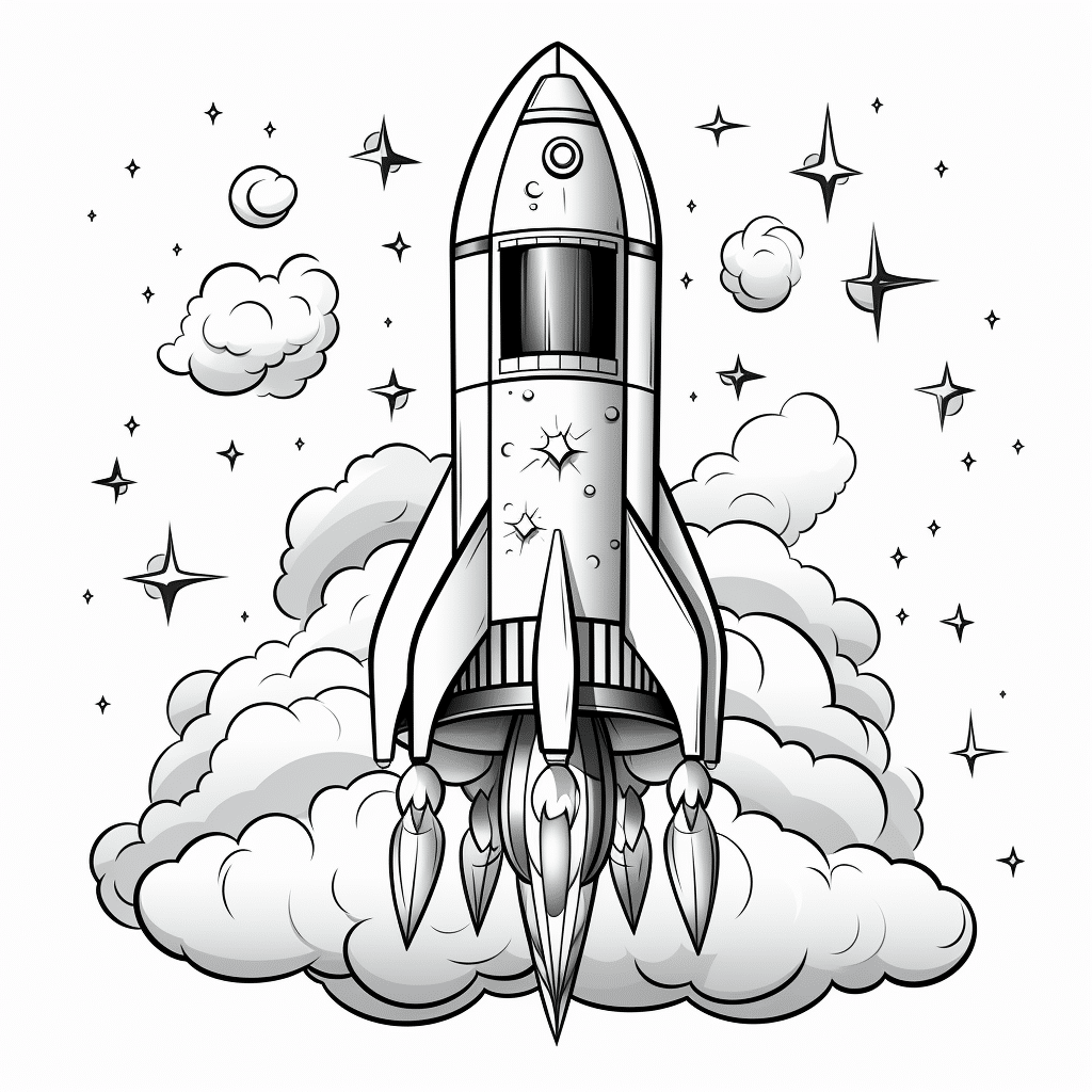 rocket ship drawing