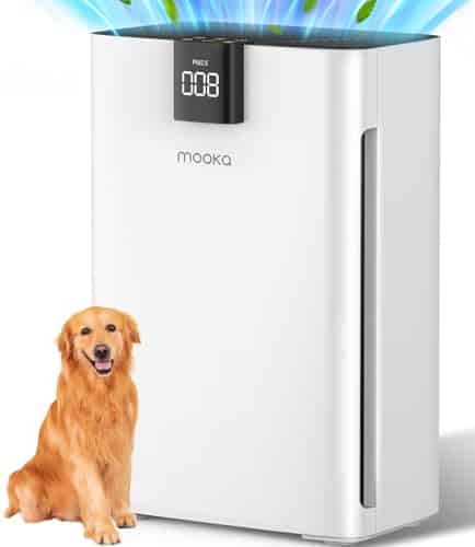 Air Purifiers For Extra Large Room Up To Ftâ² Coverage, Mooka Air Purifier With P.display Air Quality Sensors, Washable Filter Htrue Hepa Filter Wildfiresmoke, Db For Home Bedroom