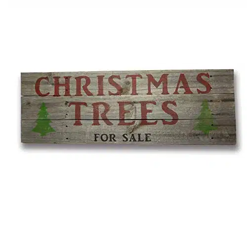 Christmas Tree For Sale Sign   Reclaimed Rustic Wood   Barn Wood Fixer Upper Farmhouse Style (Weathered Grey)