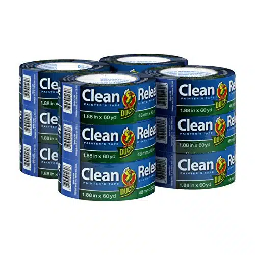 Duck Clean Release Blue Painter'S Tape Inch (Inch X Yard), Rolls, Total Yards,
