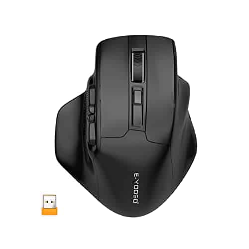 E Yooso Large Wireless Mouse, X Large Mouse For Big Hands, Level Dpi, Button Big Ergo Computer Mouse, Onths Battery Life Cordless Mouse For Laptop, Mac, Chromebook, Pc, Windows(Black)