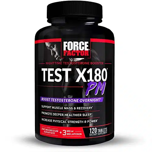 Force Factor Test Xpm Testosterone Booster For Men, Overnight Testosterone Supplement To Build Muscle, Increase Strength, And Promote Deeper, Healthier Sleep And Recovery, Tablets