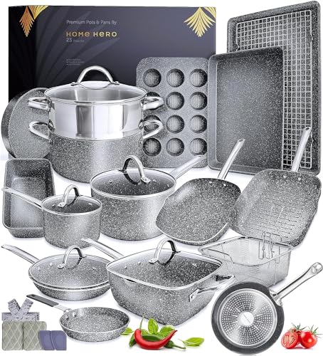 Granite Cookware Sets Nonstick Pots And Pans Set Nonstick   Pc Kitchen Cookware Sets Induction Cookware Induction Pots And Pans For Cooking Pan Set Granite Cookware Set Non Sticking Pan Set