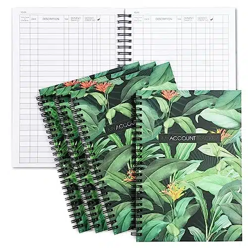 Pack Spending Account Tracker Notebooks, Expense Ledger Books For Small Business Bookkeeping, Money Tracker Notebook, Company Supplies For Finances (Pages)