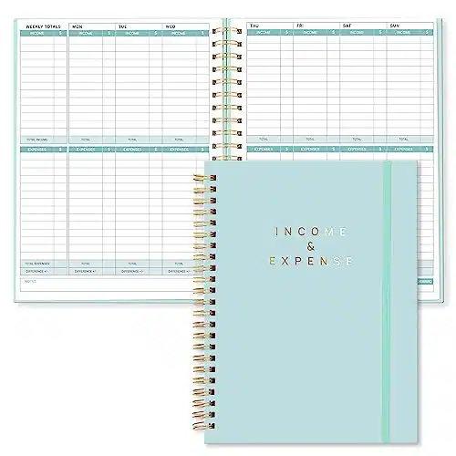 S&O Income And Expense Tracker Notebook For Better Money Management   Bookkeeping Record Book   Income And Expense Log Book Small Business   Ledger Books For Bookkeeping   Pages, Â X Â