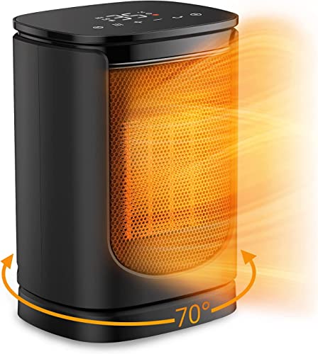 Space Heater Oscillating Small Space Heater With Thermostat,  Ptc Ceramic Heater With Odes,H Timer,Safe&Fast Quiet Heat,Portable Electric Heaters For Office Indoor Use,Bedroom,Home,In