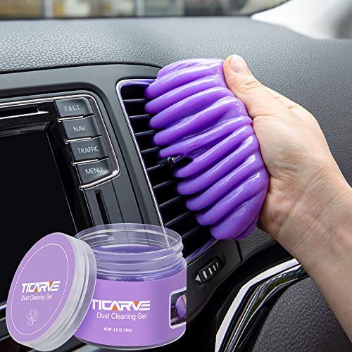 Ticarve Cleaning Gel For Car Detailing Car Vent Cleaner Cleaning Putty Gel Auto Car Interior Cleaner Dust Cleaning Mud For Cars And Keyboard Cleaner Cleaning Slime Purple