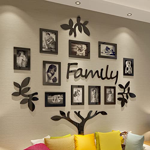 Vaabee Family Tree Wall Decor Acrylic D Diy Stickers Picture Frame Collage Home Decorations For Living Room Bedroom Kitchen Dining Office New House Gifts Black Large Vaabee Family Tree Wall Decor Acrylic D Diy Stickers Picture Frame Collage Home Decorations For Living Room Bedroom Kitchen Dining Office New House Gifts Black Large Xinch