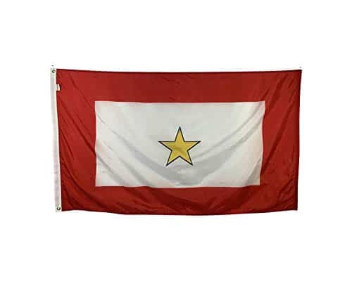 X Gold Star Service Star Flag Durable All Weather Nylon Reinforced Fly End Stitching Made In Usa X' Gold Star Service Star Flag Durable All Weather Nylon & Reinforced Fly End Stitching Made In Usa