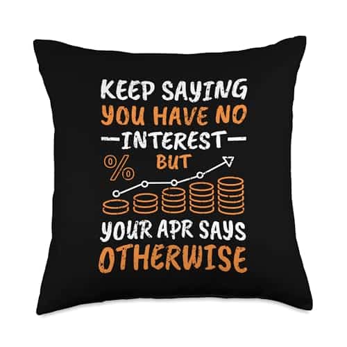 Accounting Humor Annual Percentage Rate Tax Advisor Throw Pillow, X, Multicolor