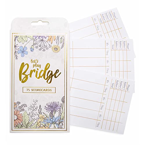 Bridge Scorecards, Pack  Replacement Score Sheet Tally Pads  Must Have Accessories For Game Night  Classic Wethey Bridge Playing Card Game Scoring