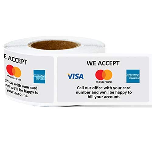 Credit Card Sticker Signs Stickers, X Inch We Accept Credit Cards Sign Visa Mastercard American Express Forms Of Payment Accepted Sign For Billing   Roll Of Stickers For Credit Cards
