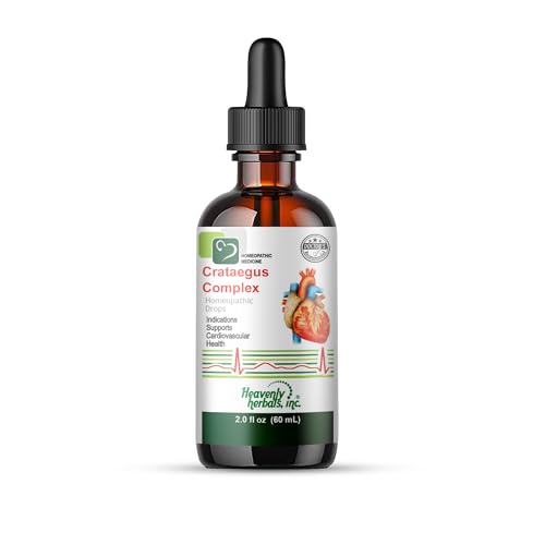 Heavenly Herbals, Inc. Crataegus Complex Drops  Highest Potency And Purity On The Market  Fl Oz Supports Cardiovascular Health  Fatigue & Tired Feeling. Homeopathic Medicine