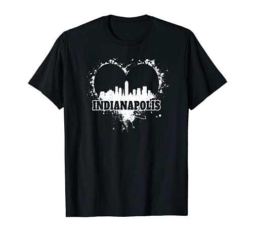 Indianapolis Skyline Shirt   Indianapolis Indiana Heart